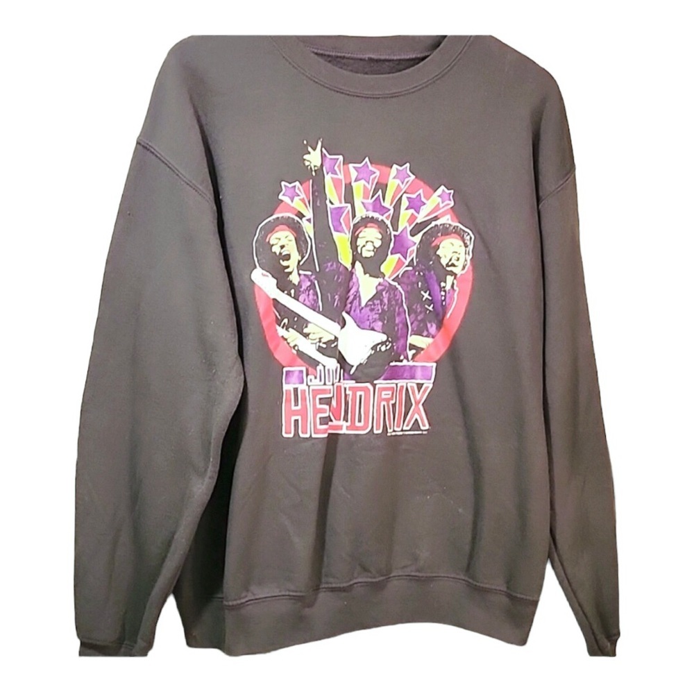 Jimi Hendrix gray graphic print sweatshirt size large‎ new